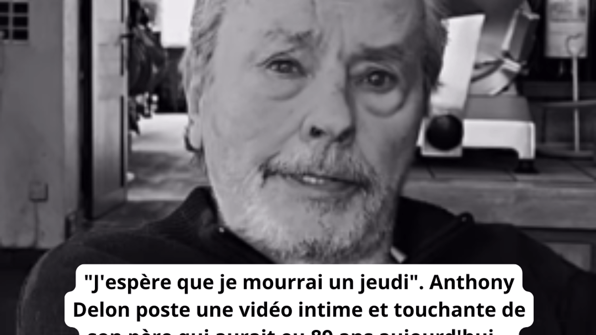 “J’espère que je mourrai un jeudi”. Anthony Delon poste une vidéo intime et touchante de son père qui aurait eu 89 ans aujourd’hui…