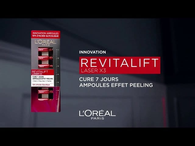 Pub Ampoules Revitalift Laser effet peeling L’Oréal Paris (Eva Longoria) s octobre 2020