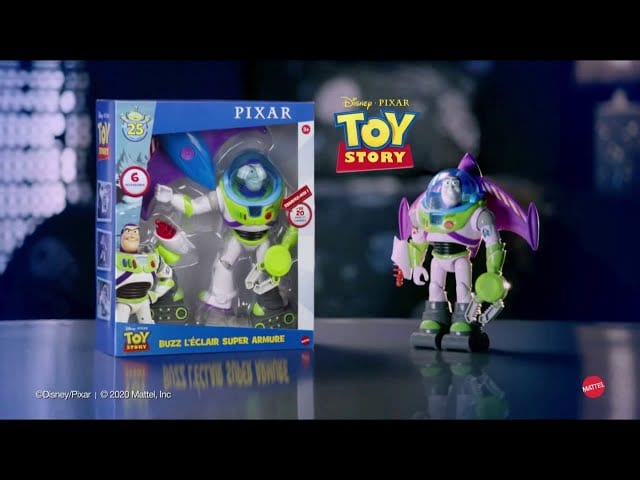Pub Buzz l’Éclair Super Armure Toy Story Disney Pixar Mattel octobre 2020