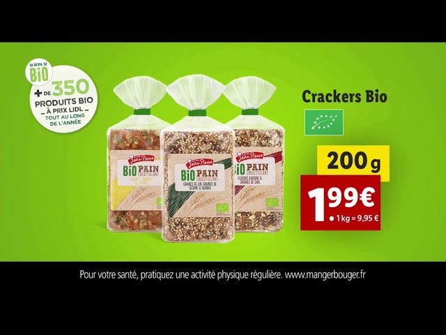 Pub Crackers Bio Lidl octobre 2020