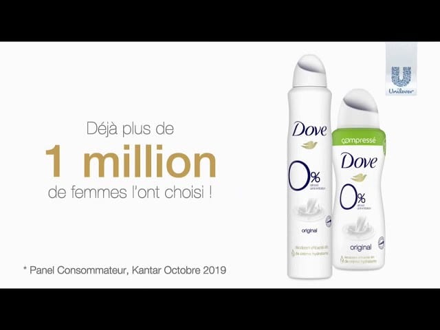 Pub Dove déodorant 0% alcool 2019
