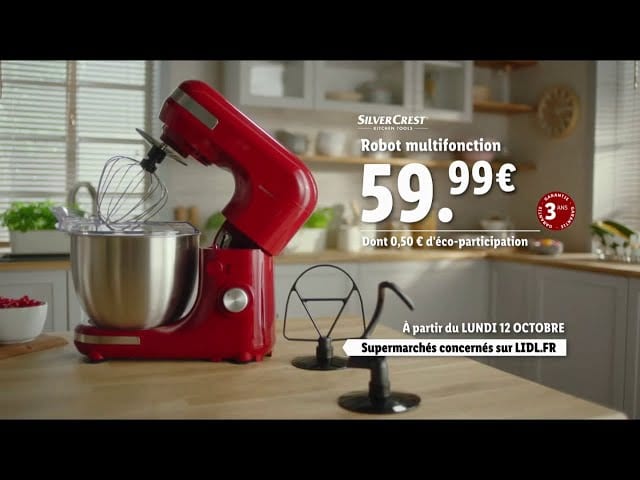 Pub Lidl Robot multifonction SilverCrest + réservez vos vacances octobre 2020