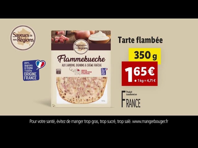 Pub Lidl Tarte flambée Flammekueche octobre 2020
