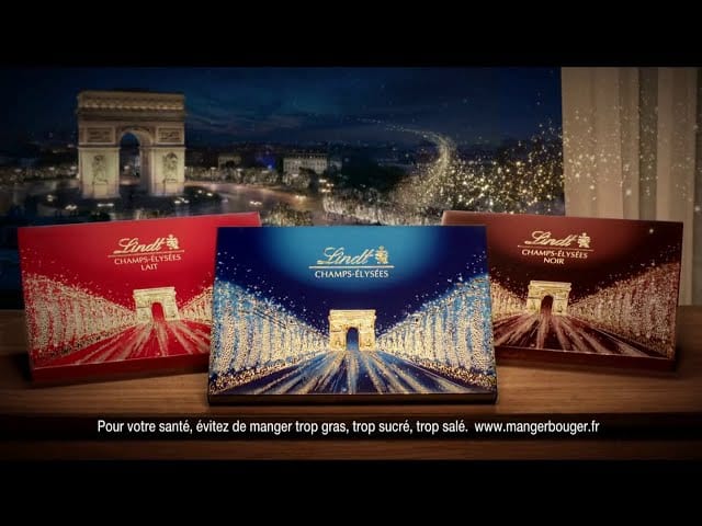 Pub Lindt Champs Elysées – Noël