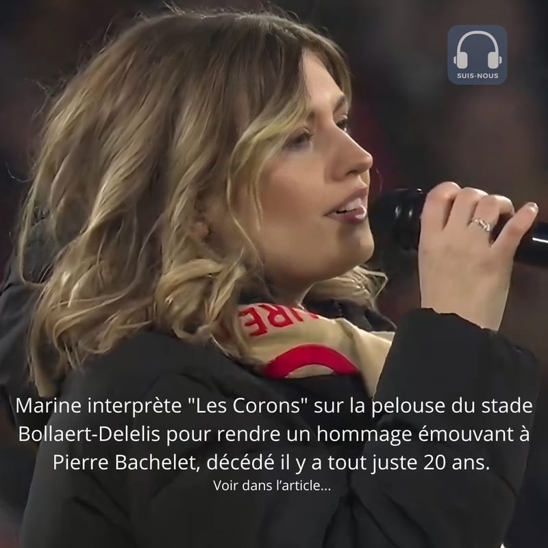 Marine, gagnante de “Star Academy” interprète “Les Corons” au stade Bollaert-Delelis pour rendre un hommage émouvant à Pierre Bachelet…