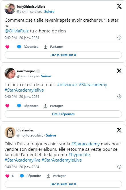 Star Academy : Olivia Ruiz se fait laminer par les internautes. - 2 4