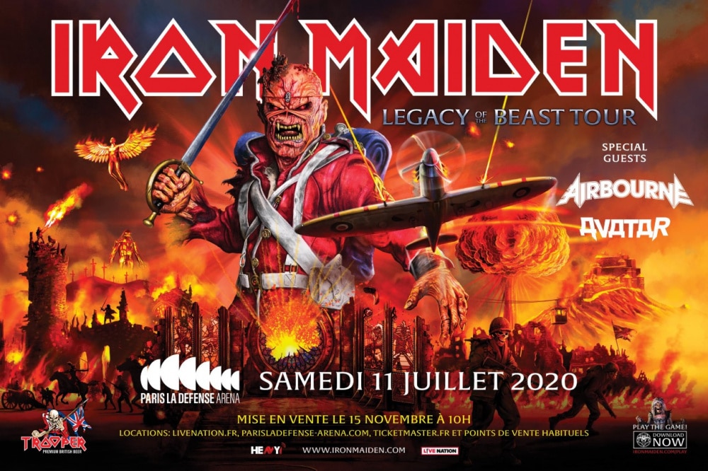 IRON MAIDEN – La tournée 2020 – « Legacy of the Beast Tour » –