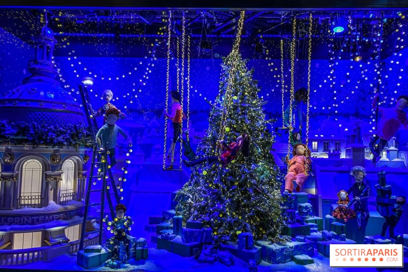 Paris et les vitrines de Noël 2020 en musique.