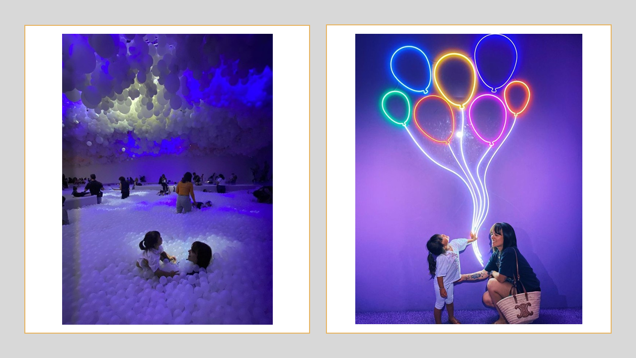 Alizée et sa fille Maggy s&rsquo;éclatent dans les bulles de l&rsquo;exposition « Pop Air » à La Villette. Photos…