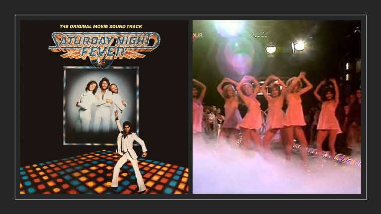 1978 : Line Dance sur Night Fever des Bee Gees. Les danseuses de Legs & Co - bee gges 1