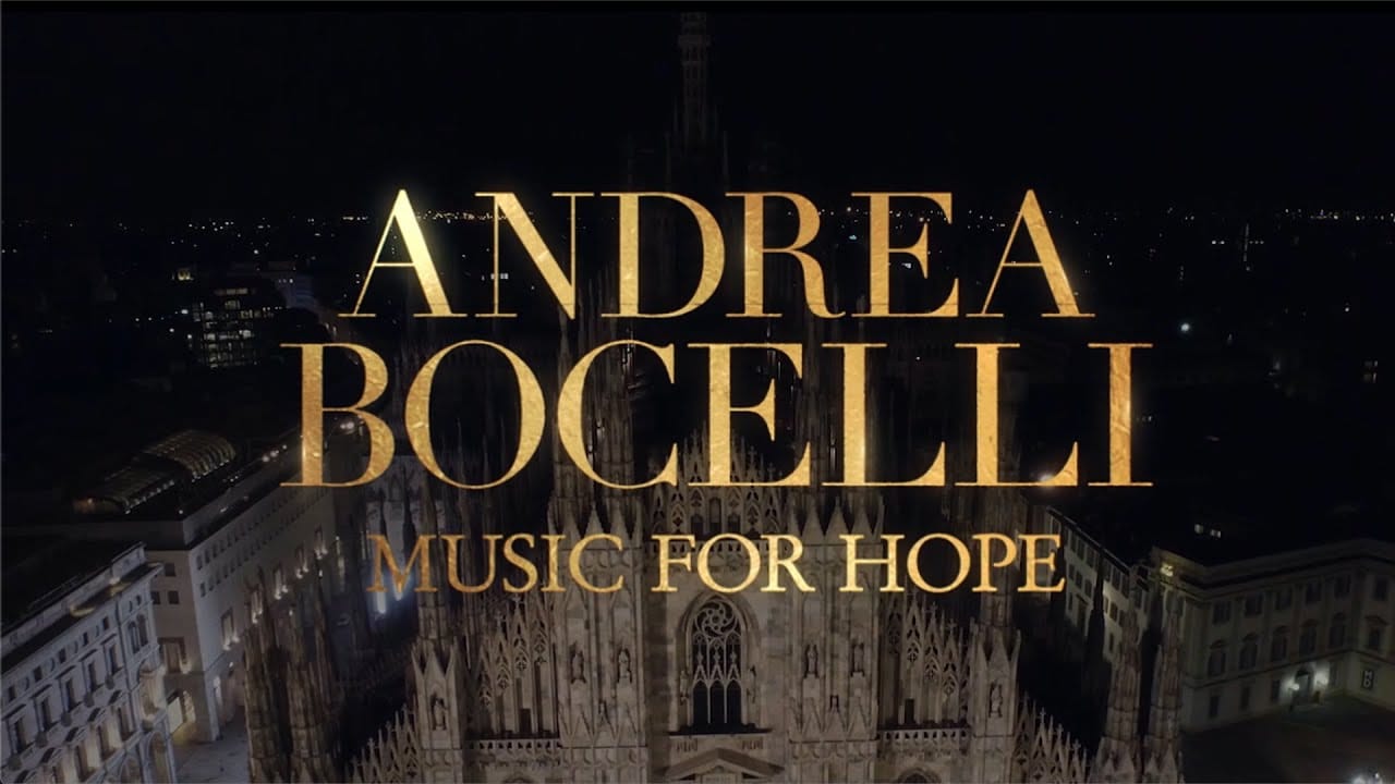 19h le 12/04: Comment se connecter au  concert d&rsquo;Andrea Bocelli dans le Duomo de Milan vide…