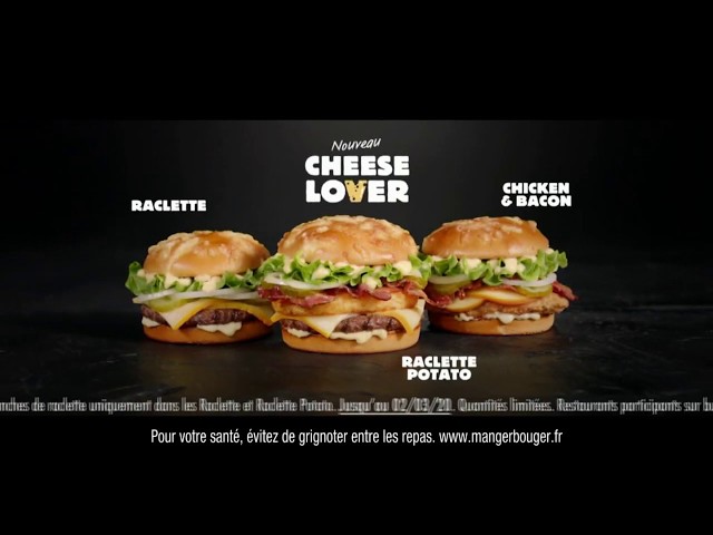 Pub Burger King Cheese Lover janvier 2020 - burger king cheese lover