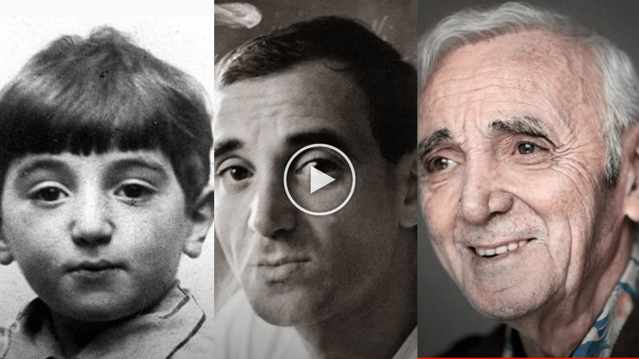 Charles Aznavour: Sa vie en 58 secondes et 18 portraits…