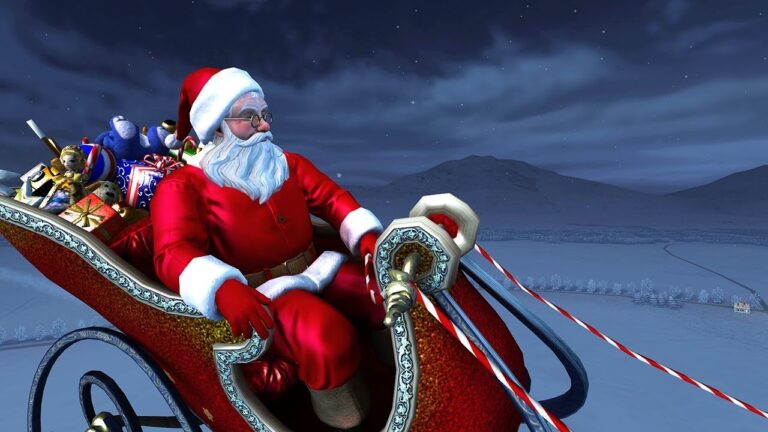 Le soir du 24 décembre, regardez bien, vous verrez peut-être passer le Père Noël dans le ciel - claus santa
