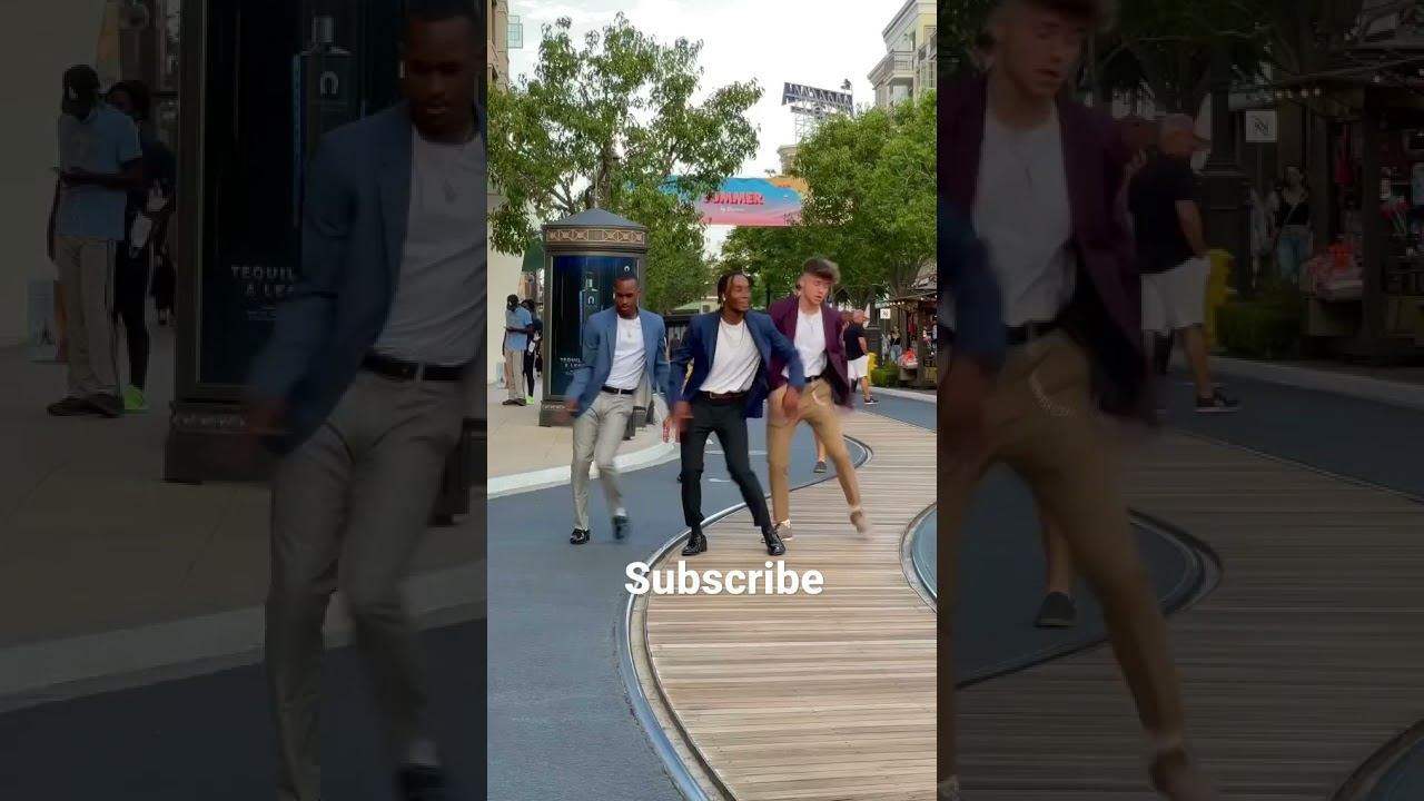 « Stayin&rsquo;Alive » Trio danseurs dans la rue.