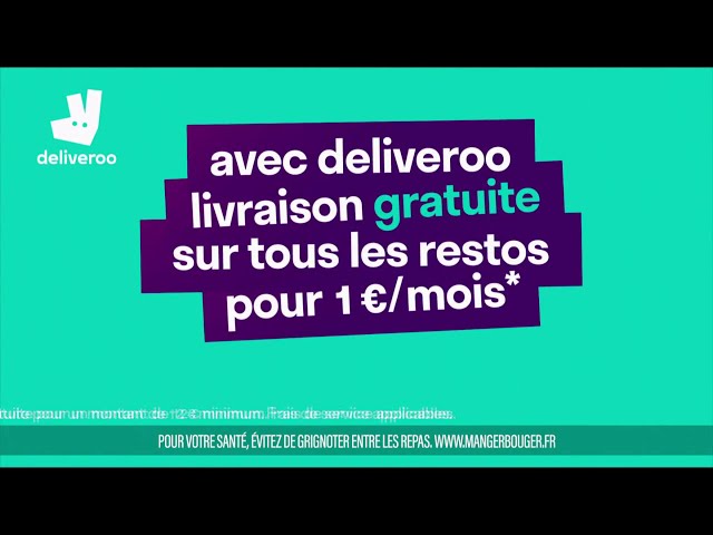 Pub Deliveroo - livraison gratuite pour 1€/mois* novembre 2020 - deliveroo livraison gratuite pour 1mois