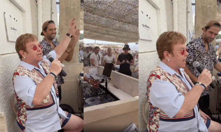 Incroyable ! Elton John chante pour les clients d'un restaurant à Cannes - elton