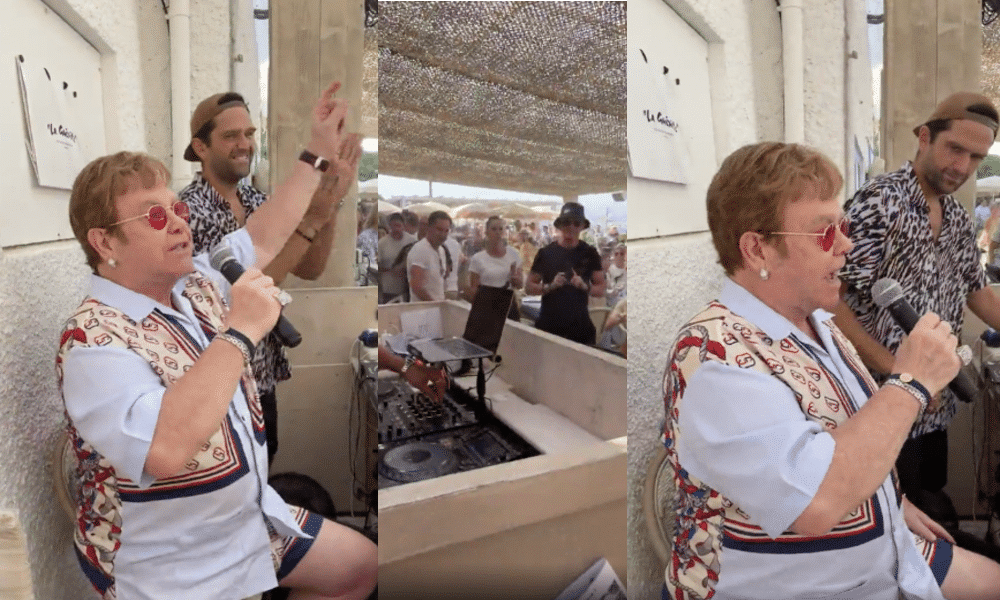 Incroyable ! Elton John chante pour les clients d&rsquo;un restaurant à Cannes