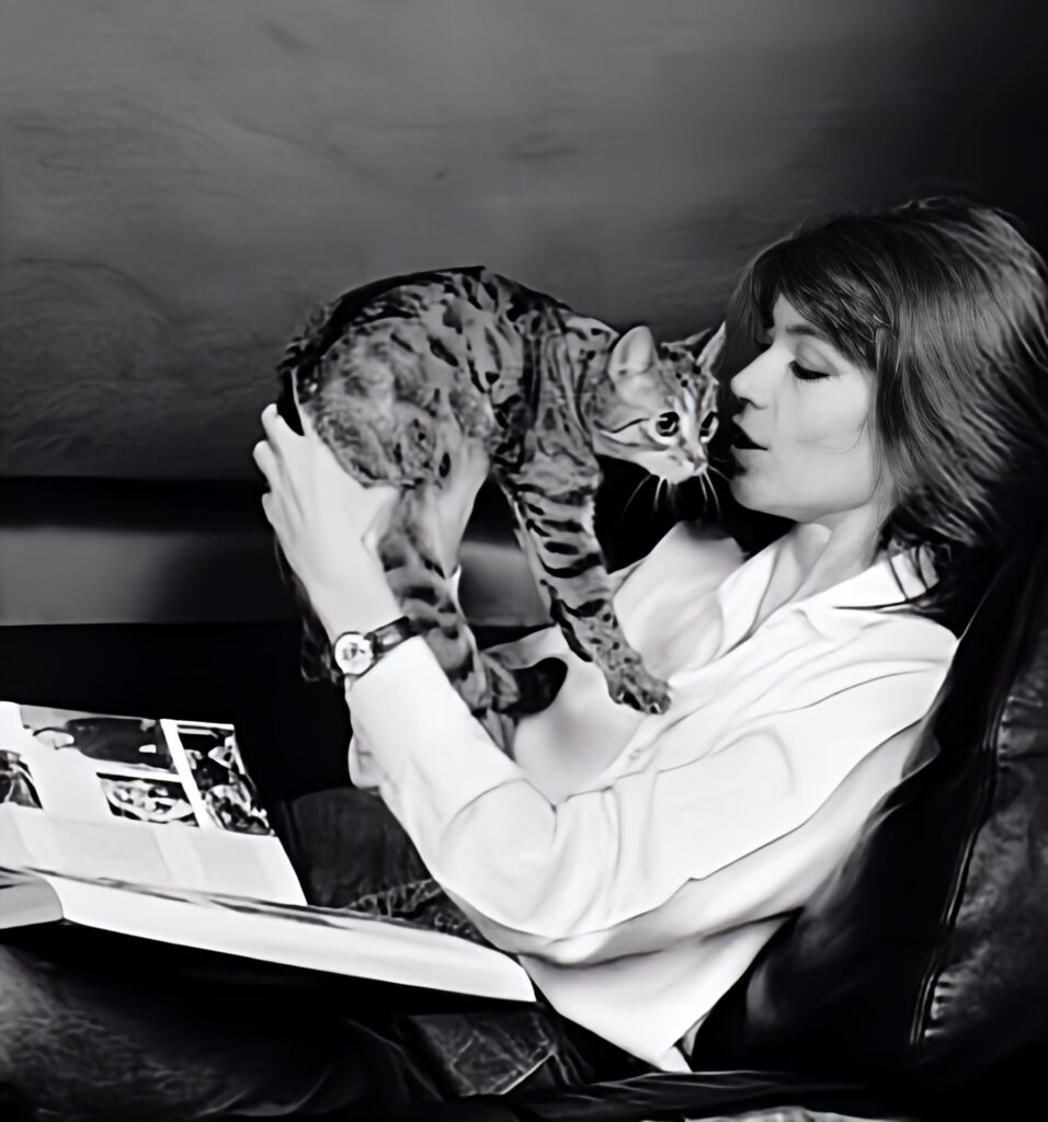 Les chanteuses qui adorent les chats ont aussi aimé poser avec eux. - francoise hardy image enhancer