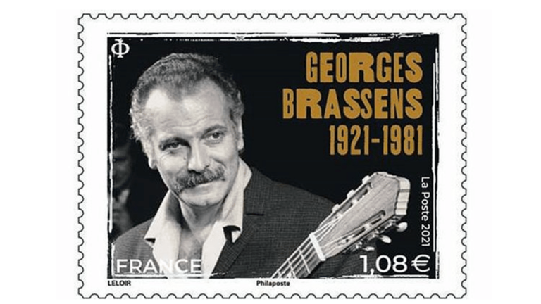 La poste édite un timbre pour les 100 ans de Georges Brassens né en 1921. - georges brassens