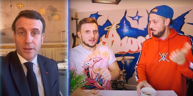 Les YouTubeurs défient Emmanuel Macron ! - gestes barrieres macron lance un defi aux videastes mcfly carlito