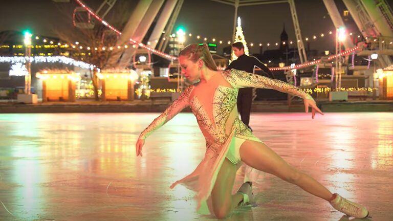 Danse sur glace : Marjorie Lajoie & Zachary Lagha au port gelé du vieux Montréal - glace 1