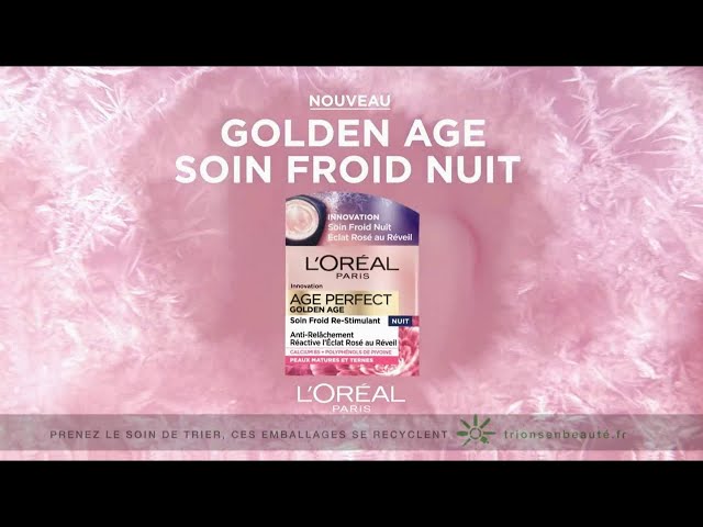 Pub Golden Age Soin Froid Nuit L'Oréal Paris juin 2020 - golden age soin froid nuit loreal paris
