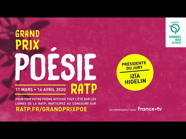 Pub Grand prix Poésie RATP 2020 - grand prix poesie ratp