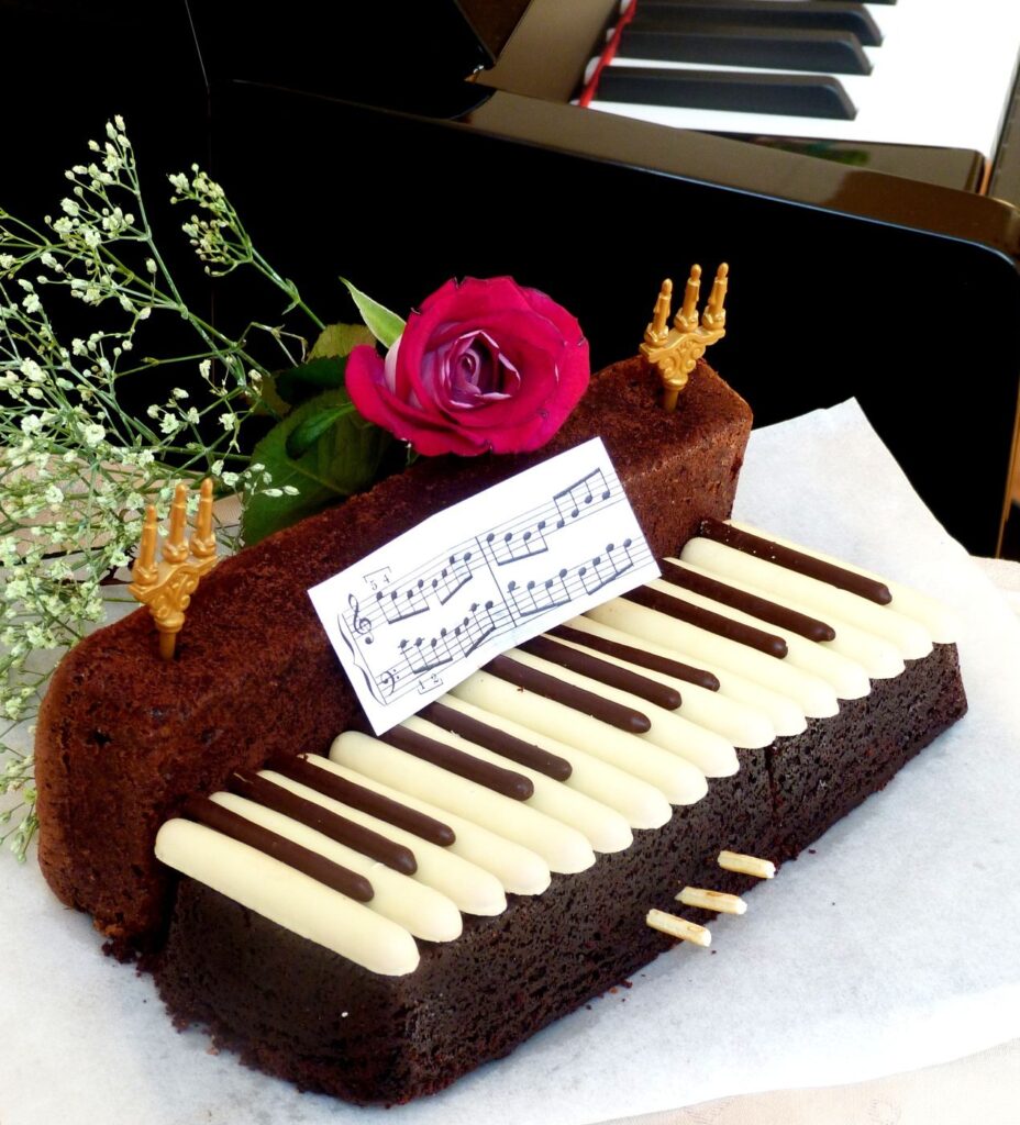 idée gateau piano droit