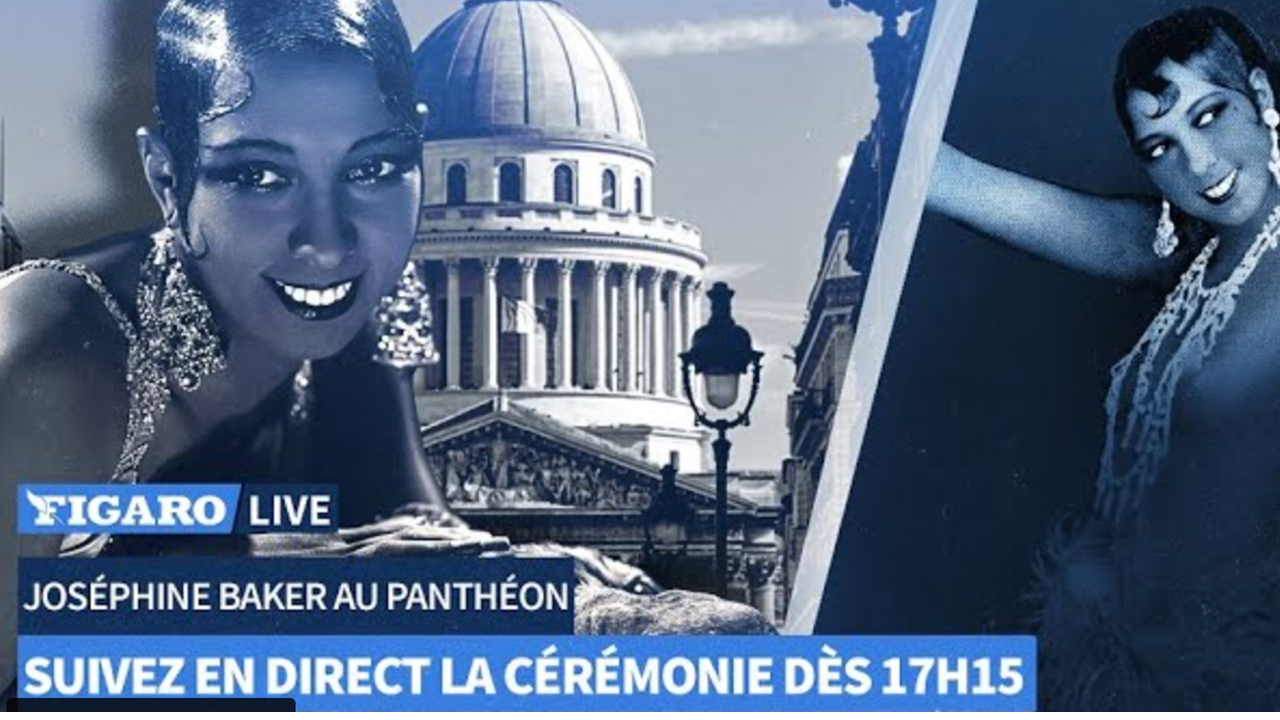 Joséphine Baker au Panthéon : Suivez la cérémonie en Direct ici à partir de 17h15.
