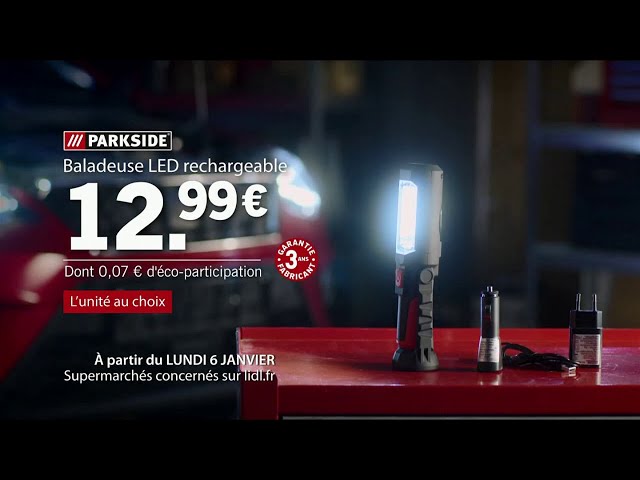 Pub Lidl Baladeuse LED rechargeable Parkside (6/01) janvier 2020 - lidl baladeuse led rechargeable parkside 601