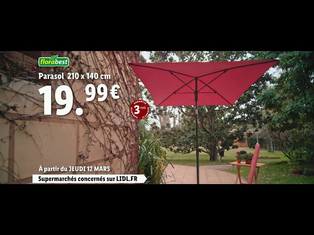 Pub Lidl Parasol orientable 210 x 140 cm Florabest (12/03) mars 2020 - lidl parasol orientable 210 x 140 cm florabest 1203
