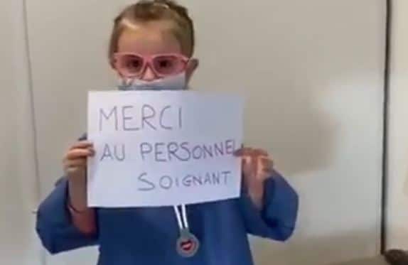 Lily (5 ans) rend un vibrant hommage à tous les corps de métiers en première ligne... - lily