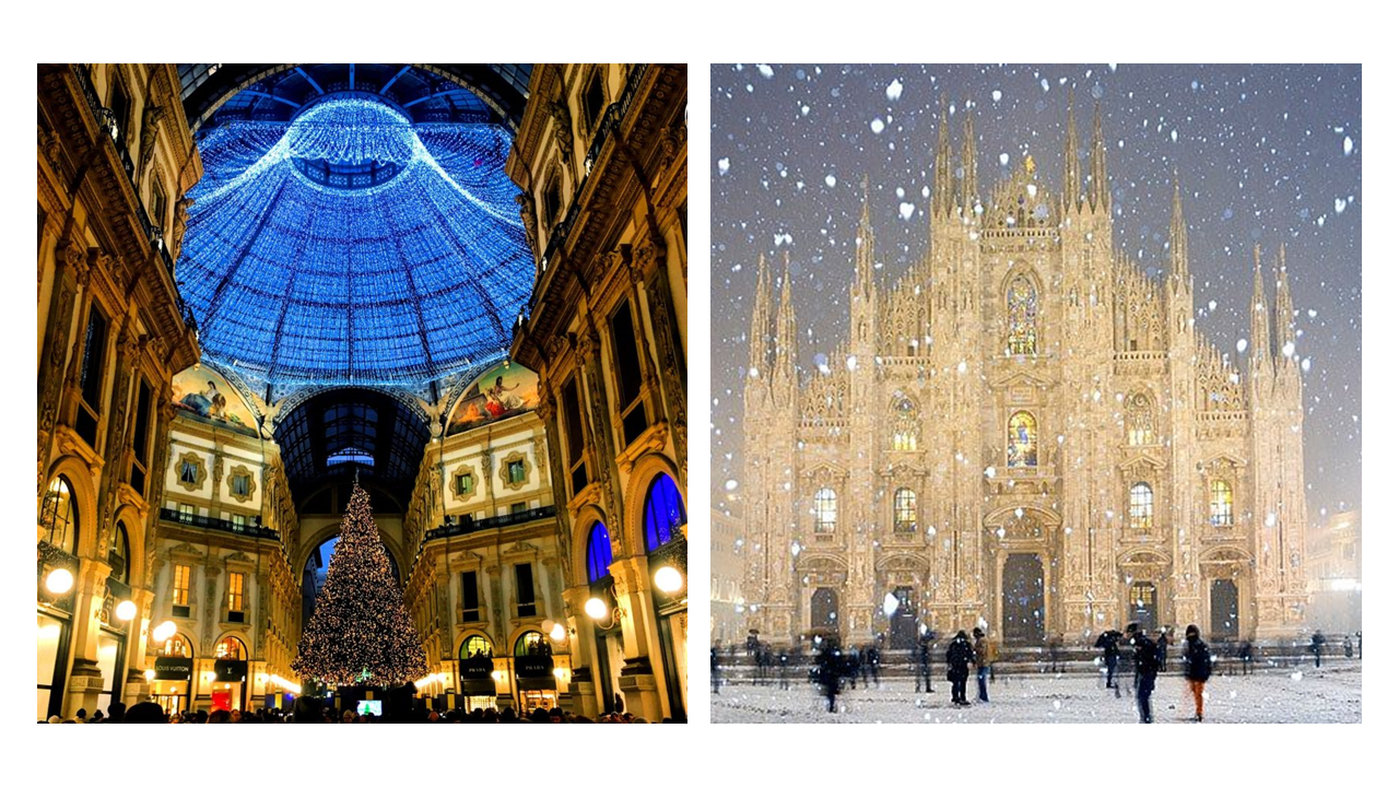 Voyager en musique : Christmas Milano Piazza del Duomo, Galleria Vittorio Emanuele II…