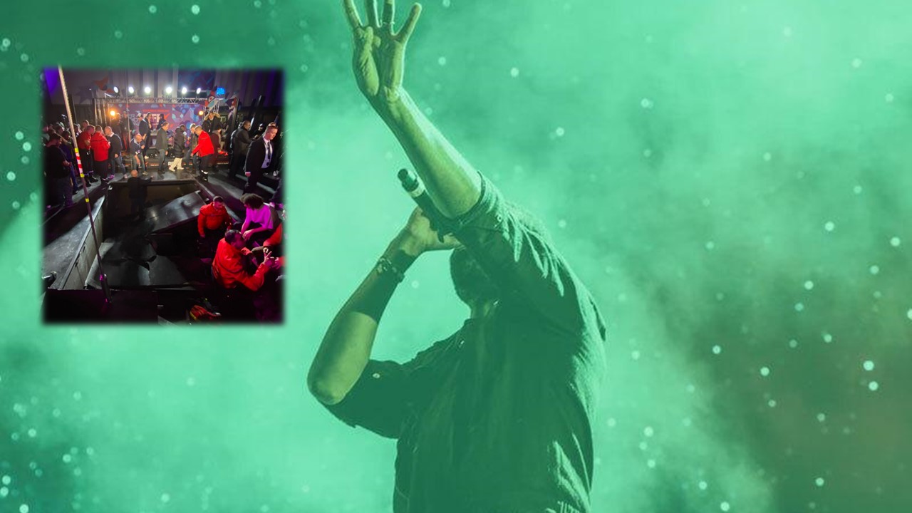 Incident spectaculaire hier soir au concert du rappeur Nes ! Le sol se dérobe sous les spectateurs.