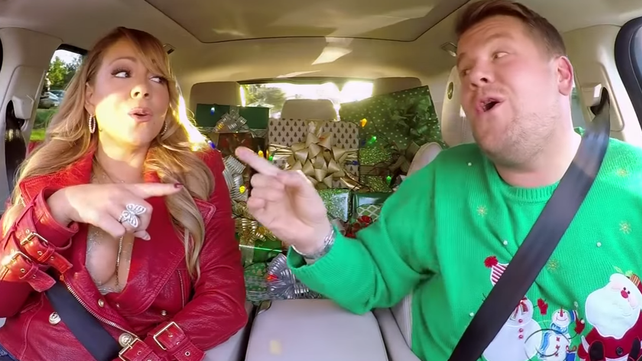 Mariah Carey, Adèle, Lady Gaga, Elton John chantent « All I Want for Christmas » en covoiturage avec James Corden