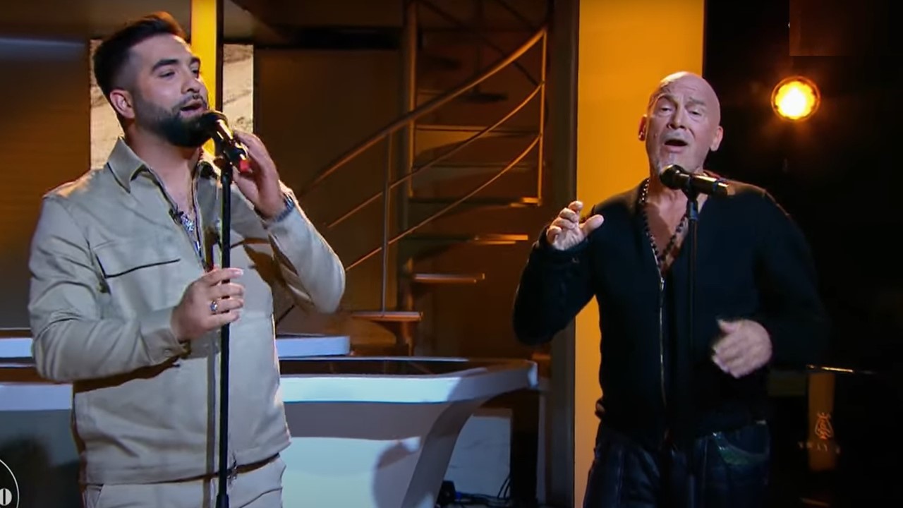 Florent Pagny et Kendji Girac chantent en direct sur le plateau de « 20h30 le dimanche »