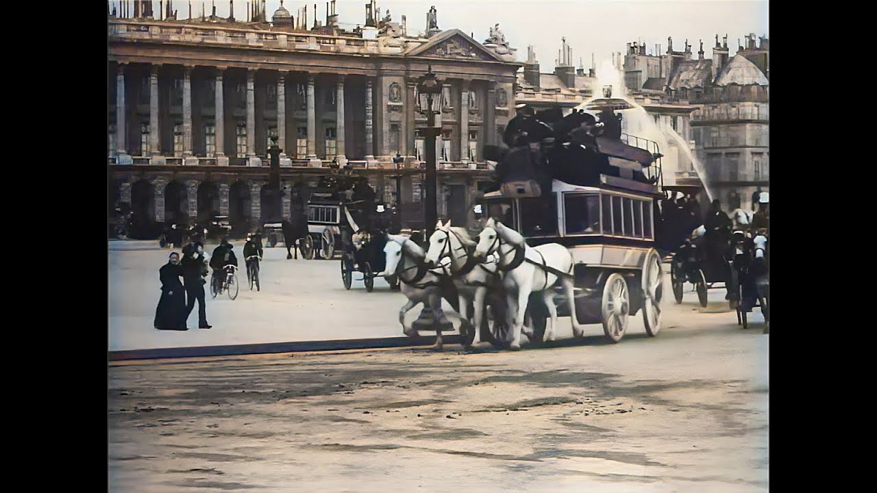 Paris en 1900 – Des images colorisées et améliorées prises lors de l&rsquo;exposition universelle. En musique évidemment