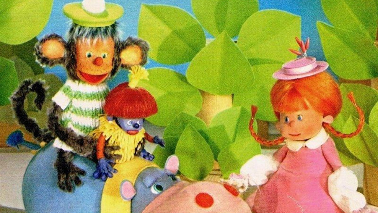 Souvenirs : Pepin la Bulle – Générique (1968). La poupée Brigantine, le singe Garatakeu et le toucan Fouretout.