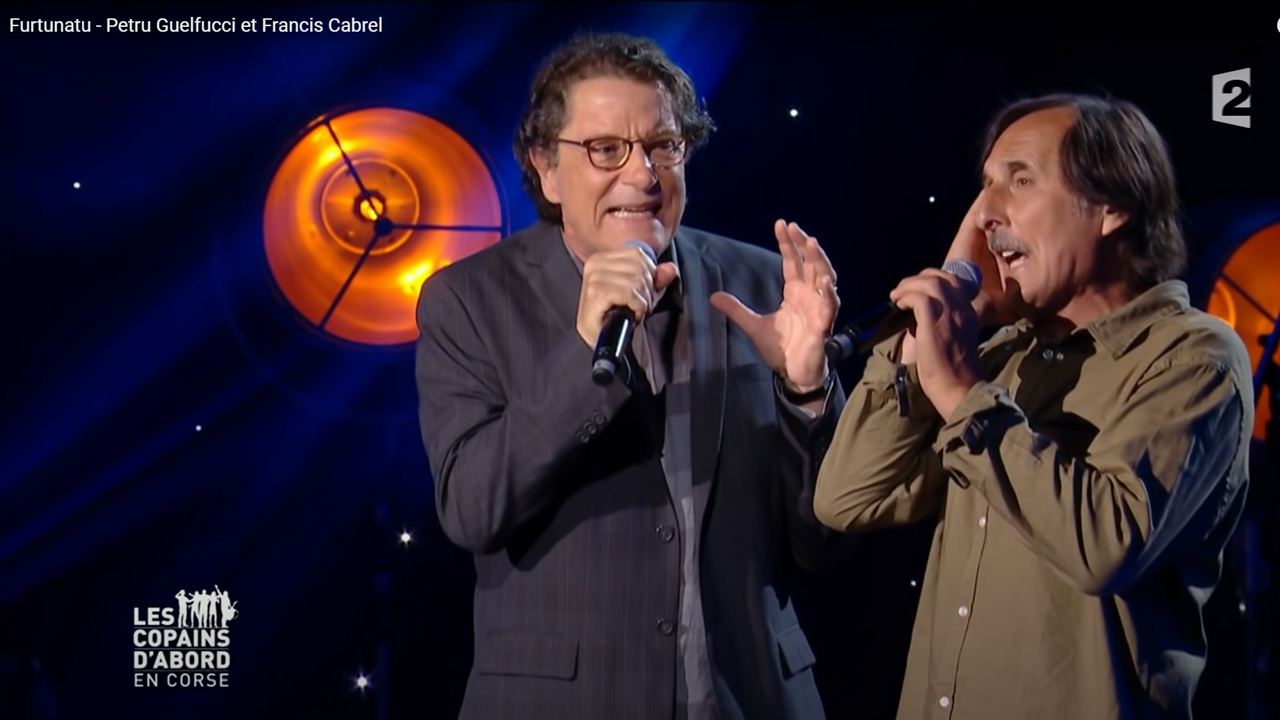 Hommage à Petru Guelfucci inhumé le 12 octobre. « Furtunatu » avec Francis Cabrel