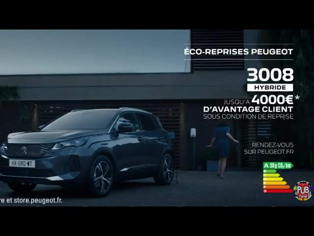 Pub Peugeot 3008 hybride - éco-reprises Peugeot avril 2022 - peugeot 3008 hybride eco reprises peugeot