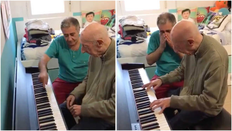 Atteint de la maladie d'Alzheimer, Antonio (101 ans) nous montre les bienfaits de la musique. - piano 2