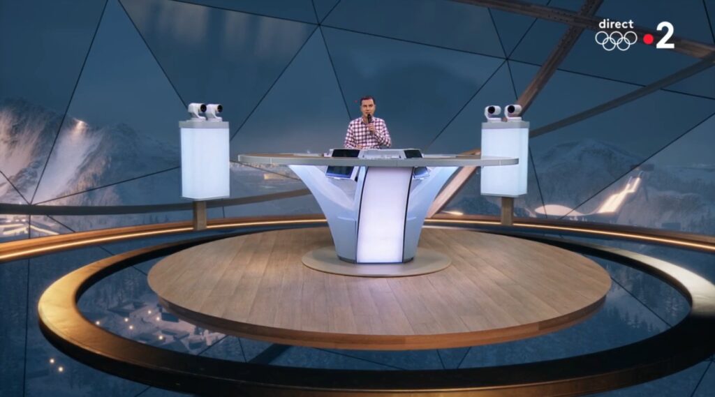 plateau virtuel de France TV aux JO de Pékin 2022