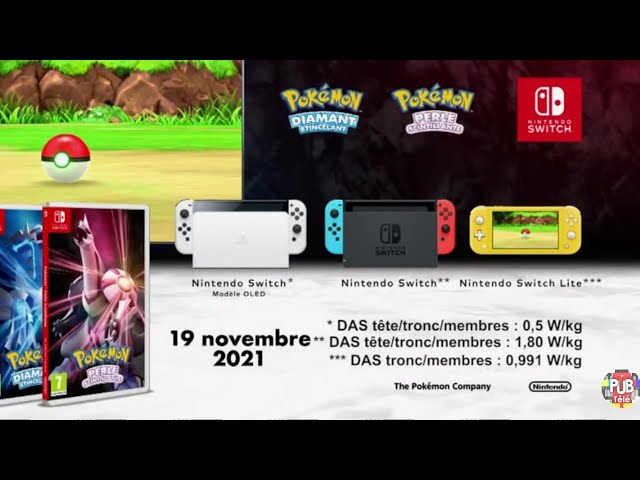 Pub Pokémon Diamant étincelant et Perle Scintillante Nintendo Switch octobre 2021 - pokemon diamant etincelant et perle scintillante nintendo switch 1