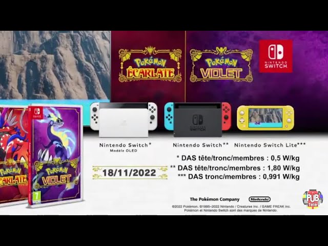 Pub Pokémon Écarlate & Violet Nintendo Switch 2022 - pokemon ecarlate violet nintendo switch