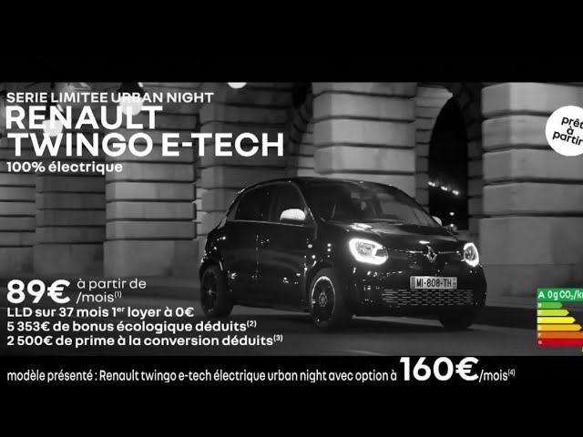 Musique de Pub Renault Twingo E-tech 100% électrique série limitée Urban Night février 2022 - Lady Marmalade - LaBelle - renault twingo e tech 100 electrique serie limitee urban night