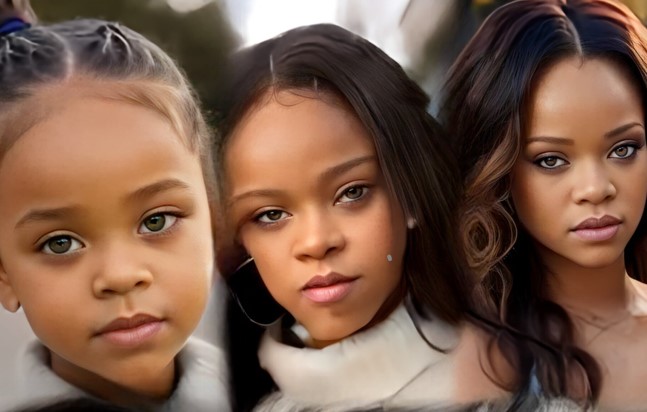 Découvrez ce montage incroyable qui montre l'évolution du visage de Rihanna - rihanna 6 1