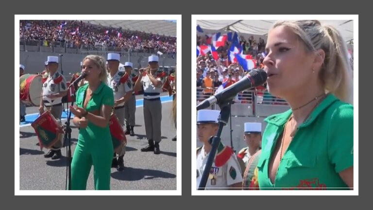 Sophie Tapie interprète La Marseillaise au Grand Prix de France de Formule 1. Réécoutez la ! - sophie tapie