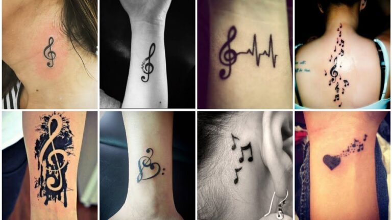 50 idées de tatouages simples sur le thème de la musique. - tatouages