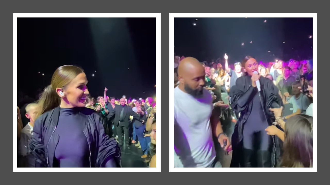 En concert Vitaa chante au milieu du public. Trop sympa !